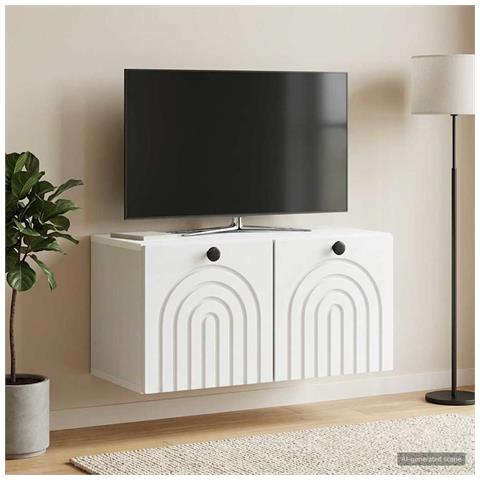 Mobile Porta TV da Muro Bianco 59,5 x 31 x 30 cm - Foto 2