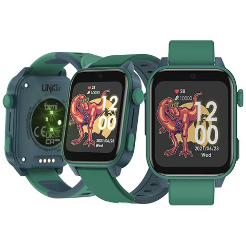 Smartwatch Per Bambini Linki2 / 1.85'' 240x280, 4g /lte, Gps Lbs, Frequenza Cardiaca, O2, Termometro Verde - Foto 1
