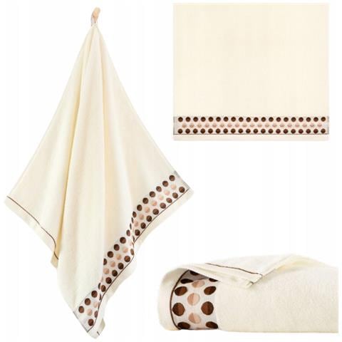 Asciugamano Zen2 - 70x140 cm - Ecru - Vellutato - Elevata assorbenza - Cotone egiziano - Foto 6