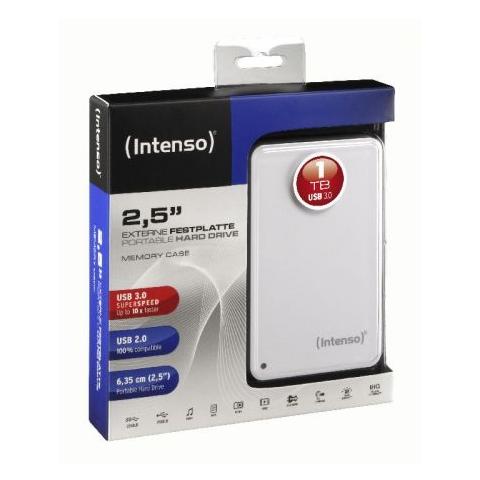 Hard Disk Esterno 1 TB Memory Case 2.5" Interfaccia USB 3.0 Colore Bianco - Foto 2
