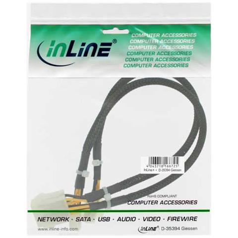 cavo prolunga alimentazione interna da alimentatore 8pin maschio a mainboard 8pin femmina, con calza protezione, 30cm - Foto 2