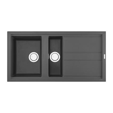 Lavello Best 475 Keratek Plus 100x51 cm 1 vasca e vaschetta con gocciolatoio Colore Dark Grey 99 - Foto 1