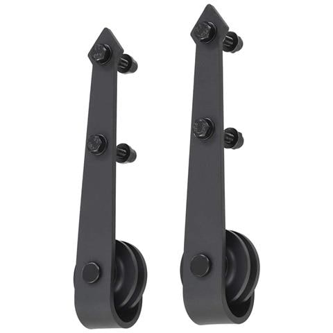 Kit di Binari per Porte Scorrevoli SKIEN 200 cm Acciaio Nero - Foto 2