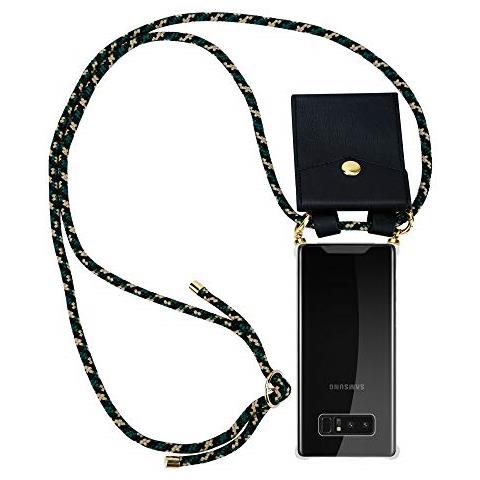 Cadorabo Catena Di Telefoni Cellulari Compatibile Con Samsung Galaxy Note 8 In Camouflage - Coperchio Protettivo In Silicone Con Anelli D'oro, Cinturino In Corda E Custodia Staccabile - Foto 1