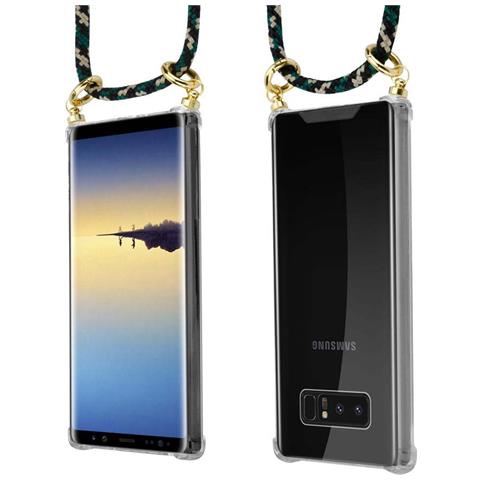 Cadorabo Catena Di Telefoni Cellulari Compatibile Con Samsung Galaxy Note 8 In Camouflage - Coperchio Protettivo In Silicone Con Anelli D'oro, Cinturino In Corda E Custodia Staccabile - Foto 10