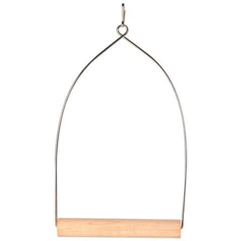 Altalena Ad Arco In Legno E Metallo - Cm. 8 X 15 - Per Uccellini - Foto 1