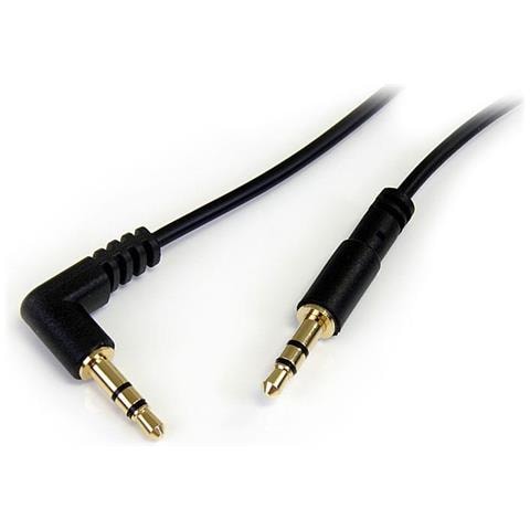 Cavo Audio Stereo 3,5mm slim angolato a destra da 1,8m - M /M - Foto 1
