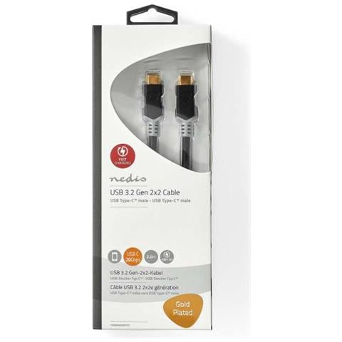 Ccbw64020at20 Cavo Usb 2 M Usb4 Gen 2x2 Usb C Nero, Argento - Foto 2