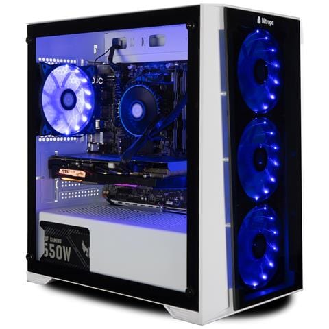 PC Gaming Completo Silver Intel Core i5-11400F RAM 16 GB DDR4 SSD 1 TB Nvidia GeForce GTX 1650 4 GB Windows 11 Home Monitor 24" e Accessori - Foto 2