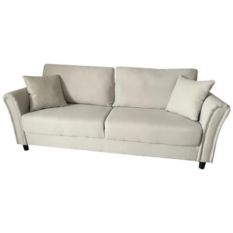 Lucerne Divano Dritto In Tessuto Beige A 4 Posti - Foto 1