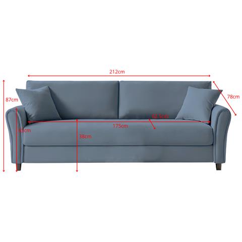 Lucerne Divano Dritto In Tessuto Beige A 4 Posti - Foto 4