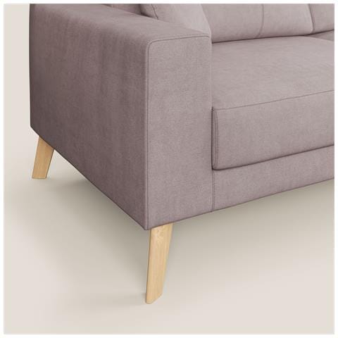 Danish Divano moderno in tessuto morbido impermeabile T02 186 cm rosa - Foto 2