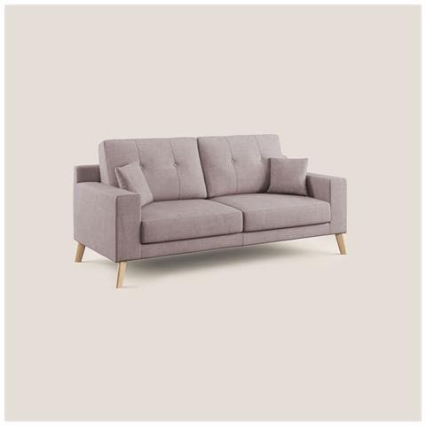 Danish Divano moderno in tessuto morbido impermeabile T02 186 cm rosa - Foto 1