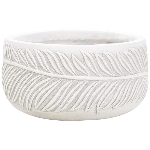 Vaso Da Fiori Argilla Bianco Sporco 25 X 25 X 14 Cm Ftero - Foto 2