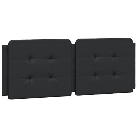 Cuscino Testiera Nero 140 Cm In Similpelle - Foto 2