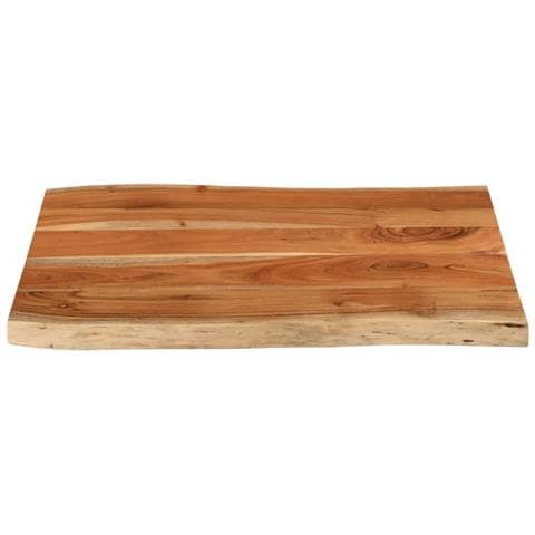 Piano Tavolo 90x60x3,8 Cm Rettangolare Legno Acacia Bordi Vivi - Foto 3