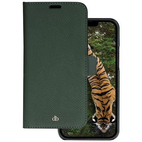 Custodia Per Iphone 14 Plus 2 In 1 Modello New York Pelle Portacarte, Verde Scuro - Foto 1