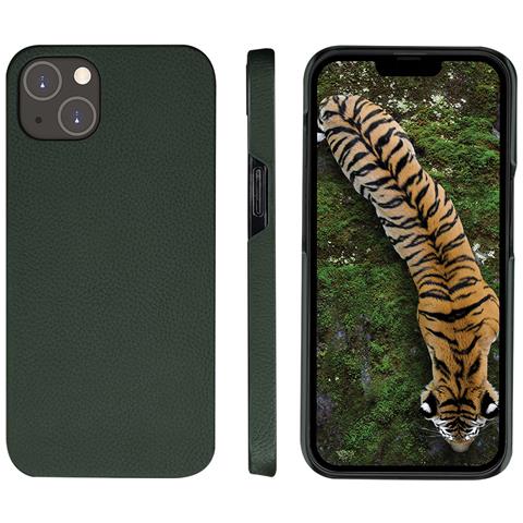 Custodia Per Iphone 14 Plus 2 In 1 Modello New York Pelle Portacarte, Verde Scuro - Foto 4