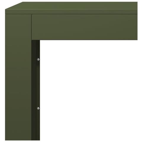 Rastrelliera Per Legna Da Ardere Verde 100x40x100 Cm In Acciaio - Foto 10