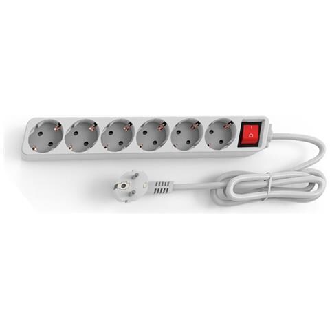 Adattatore Spina Ue, Presa Multipla Da 1,5 M 6 Prese Ca - Foto 3