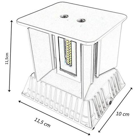 Applique A Parete Faretto 52 Led Luce Bianca 22 Watt Esterno Interno Ip65 Es66gf - Foto 7