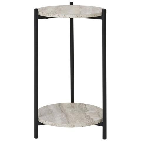 Comodino Leuven - Beige - Mdf - 27x27x46 Cm - Foto 1