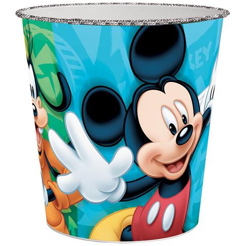 Cestino Getta Carte Multicolore Per Bambini Con Mickey Mouse & Friends In Plastica - Foto 1