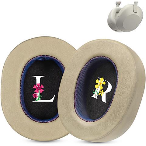 Cuscinetti Auricolari Di Ricambio Per Cuffie Sony Wh-1000xm5 - Champagne Con Pelle Di Agnello Viola - Foto 3