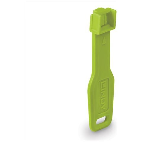 47894 clip sicura Bloccaporte + chiave RJ-45 Verde Acrilonitrile butadiene stirene (ABS) 10 pz - Foto 2