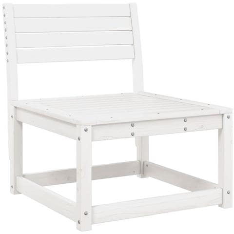 Set Salotto Da Giardino 5 Pz Bianco In Legno Massello Di Pino - Foto 3