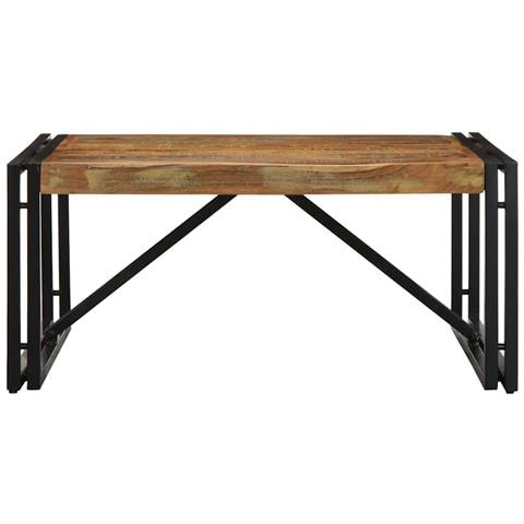 Tavolino Salotto Multicolore 80x80x35cm Legno Massello Recupero - Foto 2