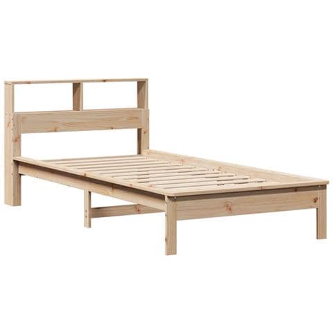 Letto Libreria Senza Materasso 90x200 Cm Legno Massello Pino - Foto 3