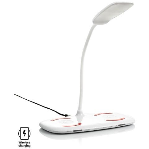 Lampada Con Ricarica Wireless 20x10x25 Cm. Colore Bianco - Foto 1