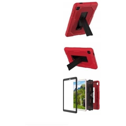Custodia Robusta Per Huawei Matepad T8 Con Supporto - Rosso Vibrante E Resistente - Foto 2