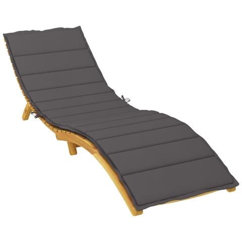 Cuscino Per Lettino Antracite 200x50x3 Cm In Tessuto Oxford - Foto 2