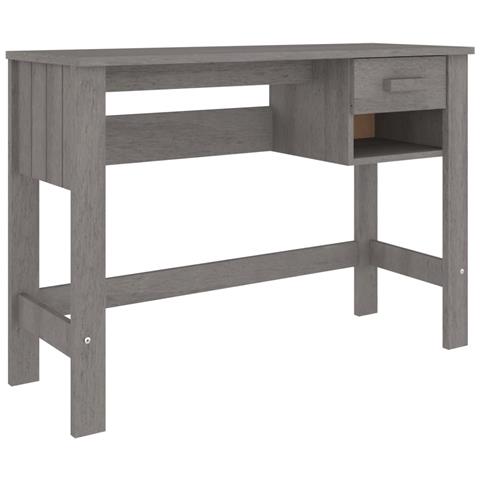 Lusso Casadino -  Scrivania Hamar Grigio Chiaro 110x40x75 Cm In Legno Di Pino - Foto 1