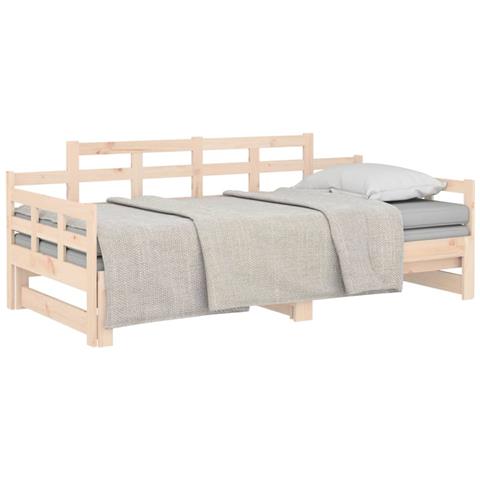 Lusso Casadino - Dormeuse Estraibile In Legno Massello Di Pino 2x(80x200) Cm - Foto 2