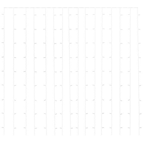 Lusso Casadino - Tenda Luci A Ghiaccioli 3x3m 300 Led Bianco Freddo 8 Funzioni - Foto 2