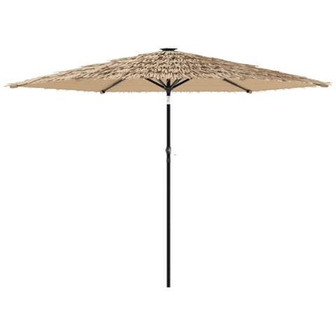 Ombrellone Giardino LED e Palo in Acciaio Marrone 288x288x225cm - Foto 1