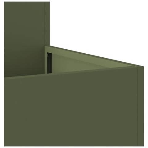 Fioriera da giardino  80x80x48 cm Verde oliva Acciaio - Foto 9