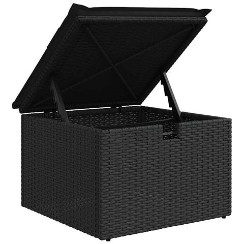 Set Divani da Giardino con Cuscini 8 pz Nero in Polyrattan - Foto 9