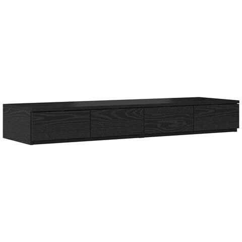 Cassetti letto Nero 120x36.5x16.5 cm Legno ingegnerizzato - Foto 1