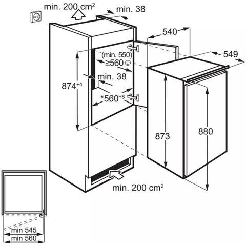 Frigorifero Scorrevole Da Incasso Da 124 Litri - Lfb2ae88s1 - Foto 3