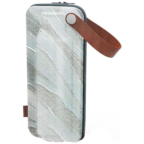Porta Bottiglia 630ml Protezione Rigida Design Elegante, Bianco / Grigio - Foto 2