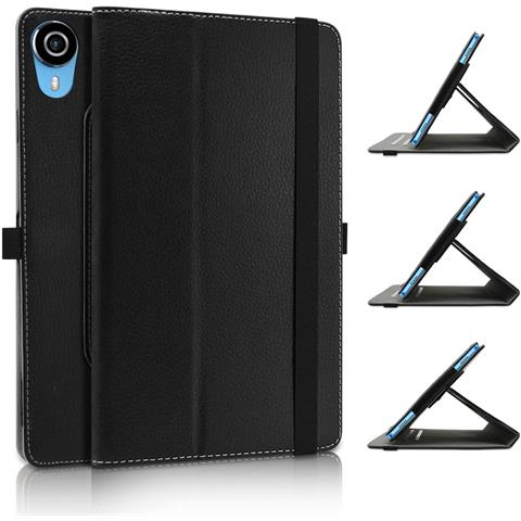 Jrtal Custodia A Libro Per Tablet Teclast P25t 10"" Girevole A 360° Nera - Foto 1