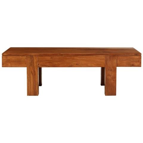 Tavolino Da Salotto In Legno Acacia Finitura Ambra 110x55x35 Cm - Foto 1