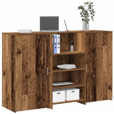 Banco Reception Legno Antico 155x50x103,5 cm Legno Multistrato - Foto 2