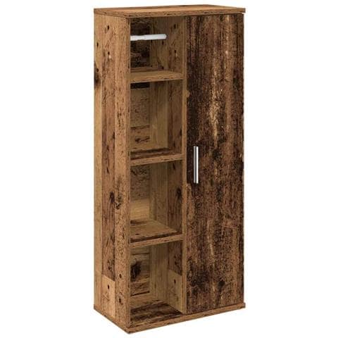 Mobile da Bagno con Portarotolo Legno Antico 39x22x90 cm - Foto 1