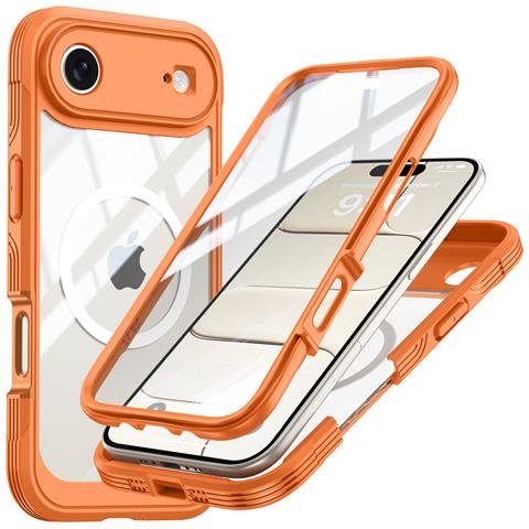 Custodia Arancione 9h In Vetro Temperato Antiurto Compatibile Con Iphone 17 Air - Foto 1