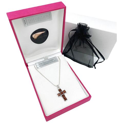 Collana Con Croce2 In Marrone E Argento - Foto 4